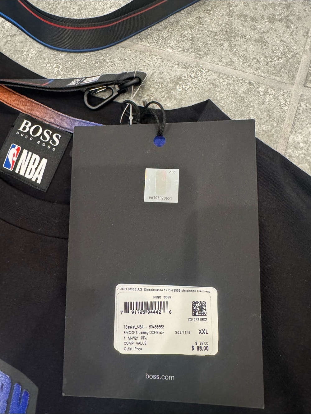 Boss Hugo Boss x NBA Knicks basketball black T-Shirt XXL NEW - Picture 4 of 8